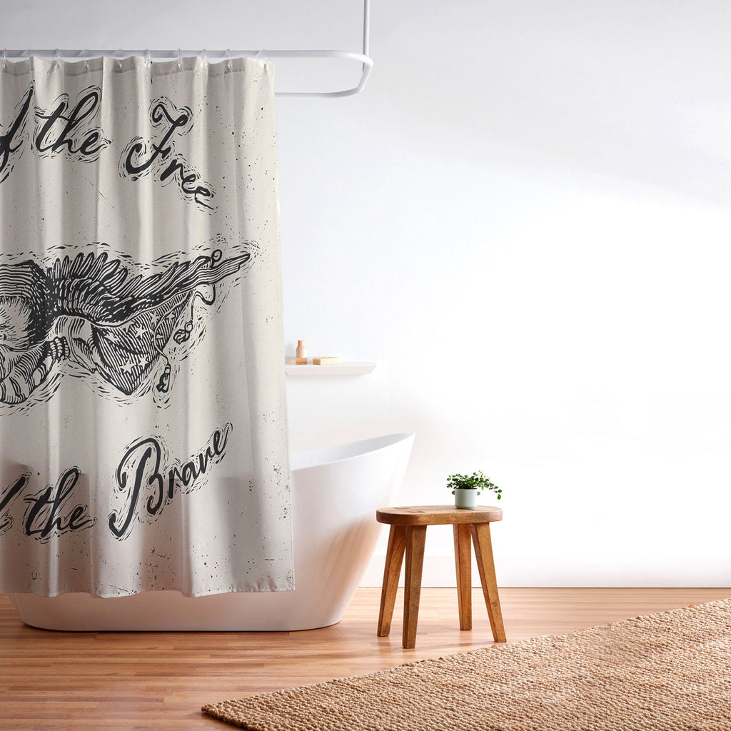 DENY Designs Land of the Free Eagle Shower Curtain