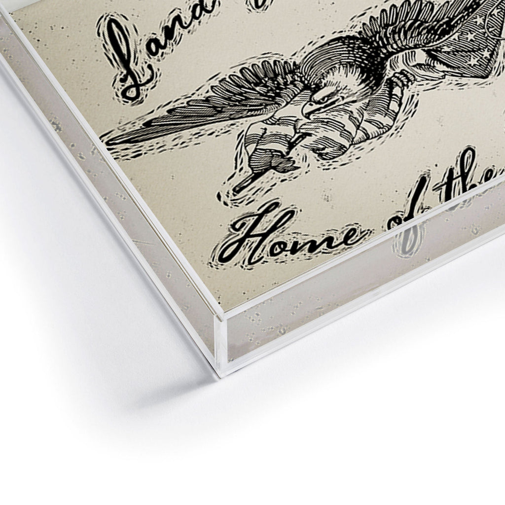 DENY Designs Land of the Free Eagle Acrylic Tray