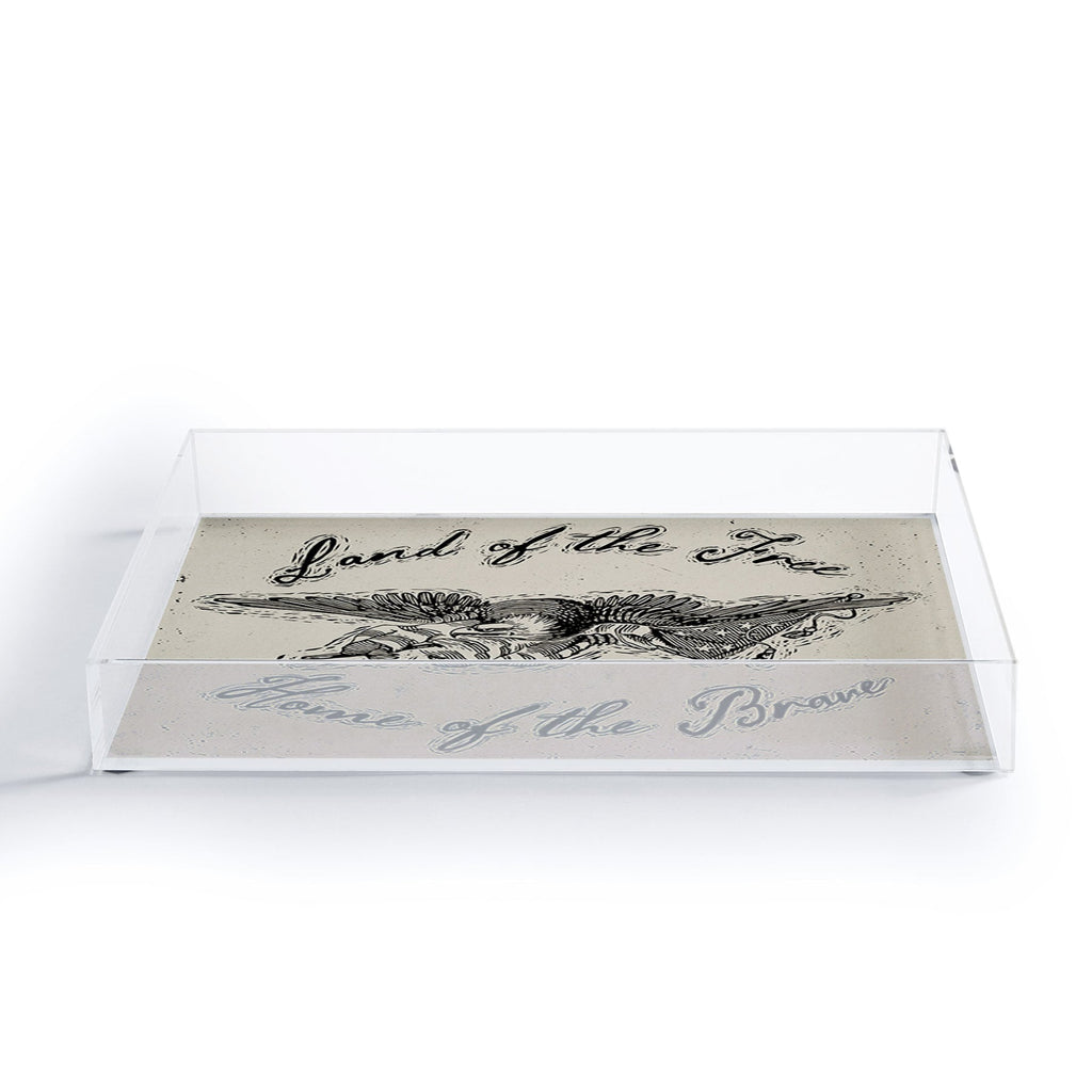 DENY Designs Land of the Free Eagle Acrylic Tray
