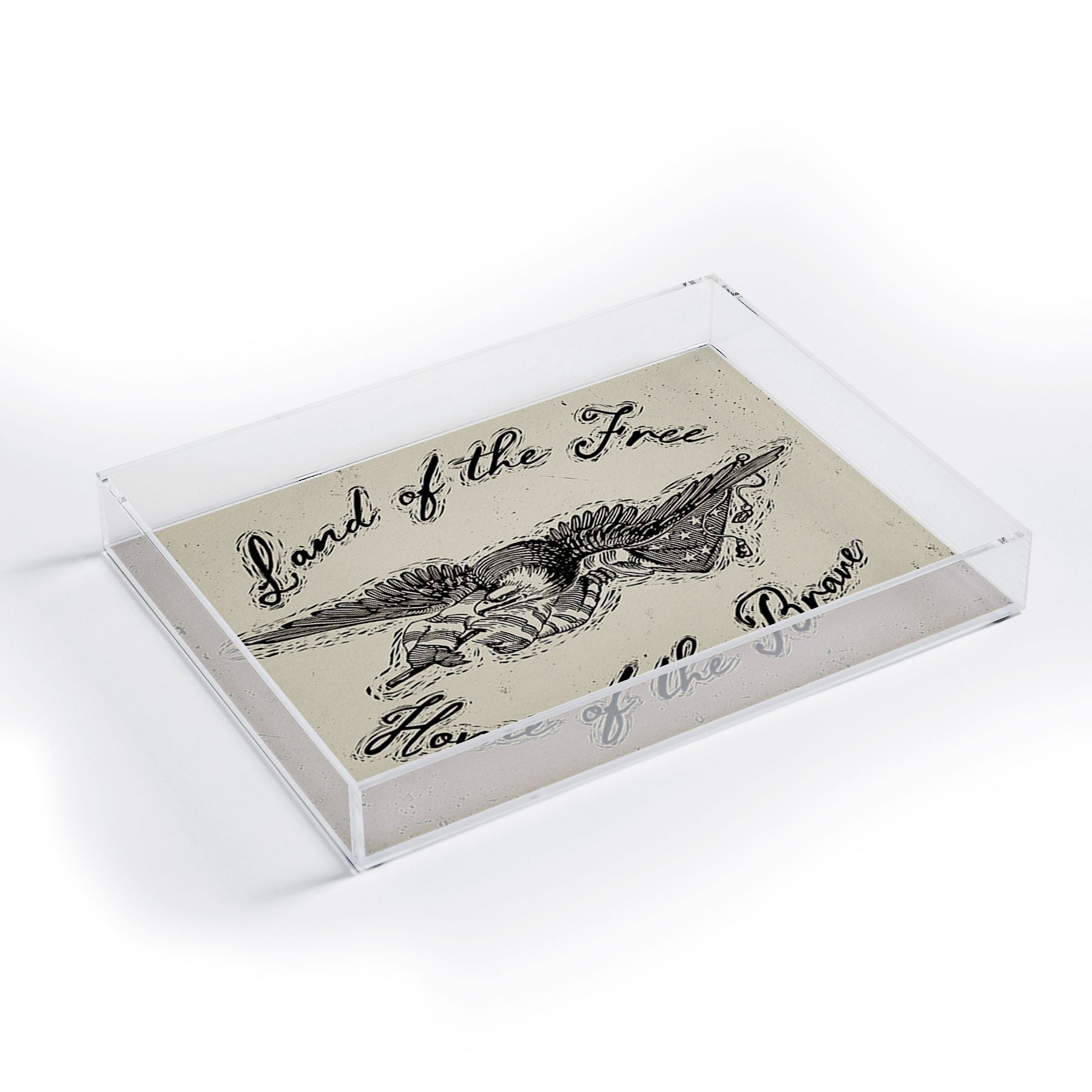 DENY Designs Land of the Free Eagle Acrylic Tray