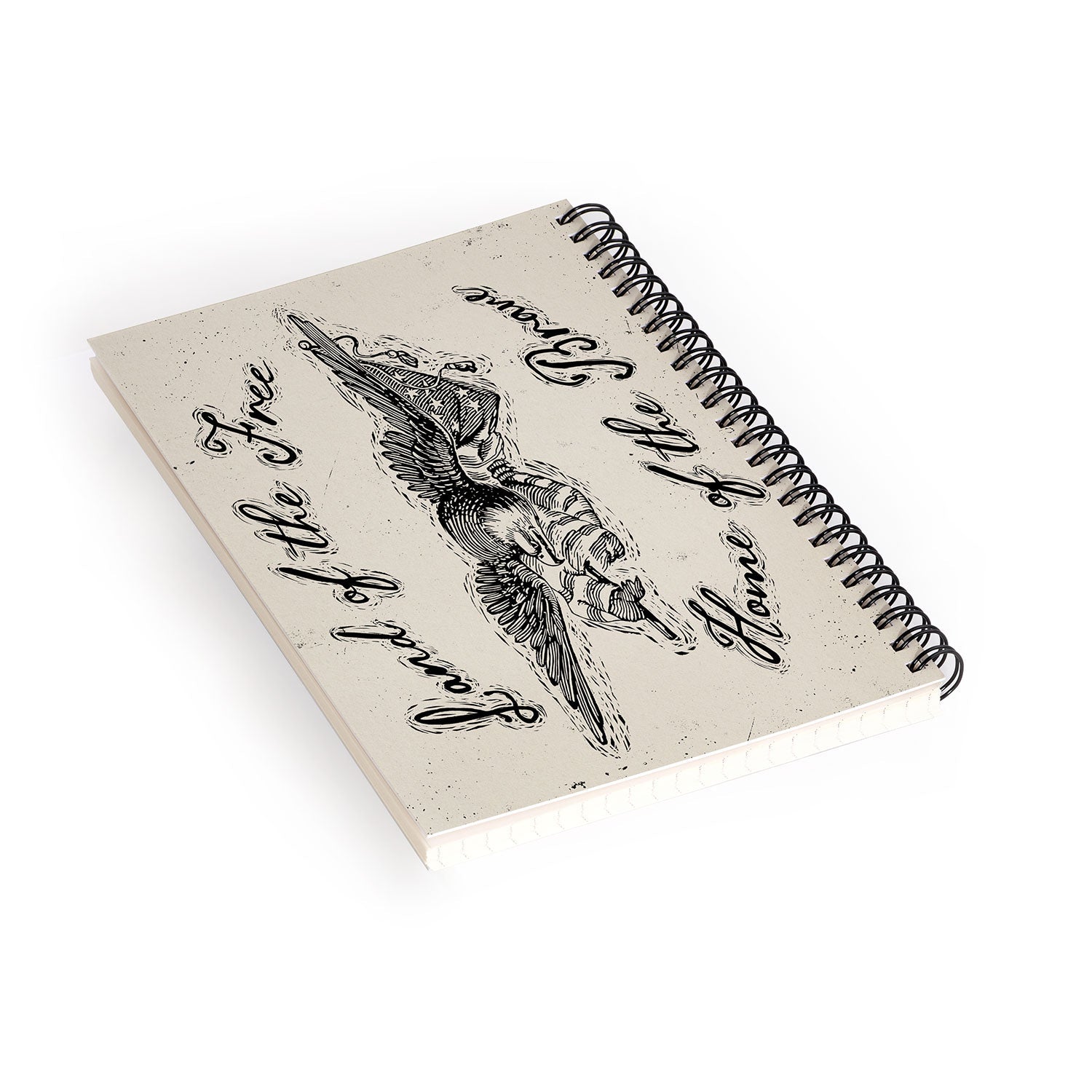 DENY Designs Land of the Free Eagle Spiral Notebook