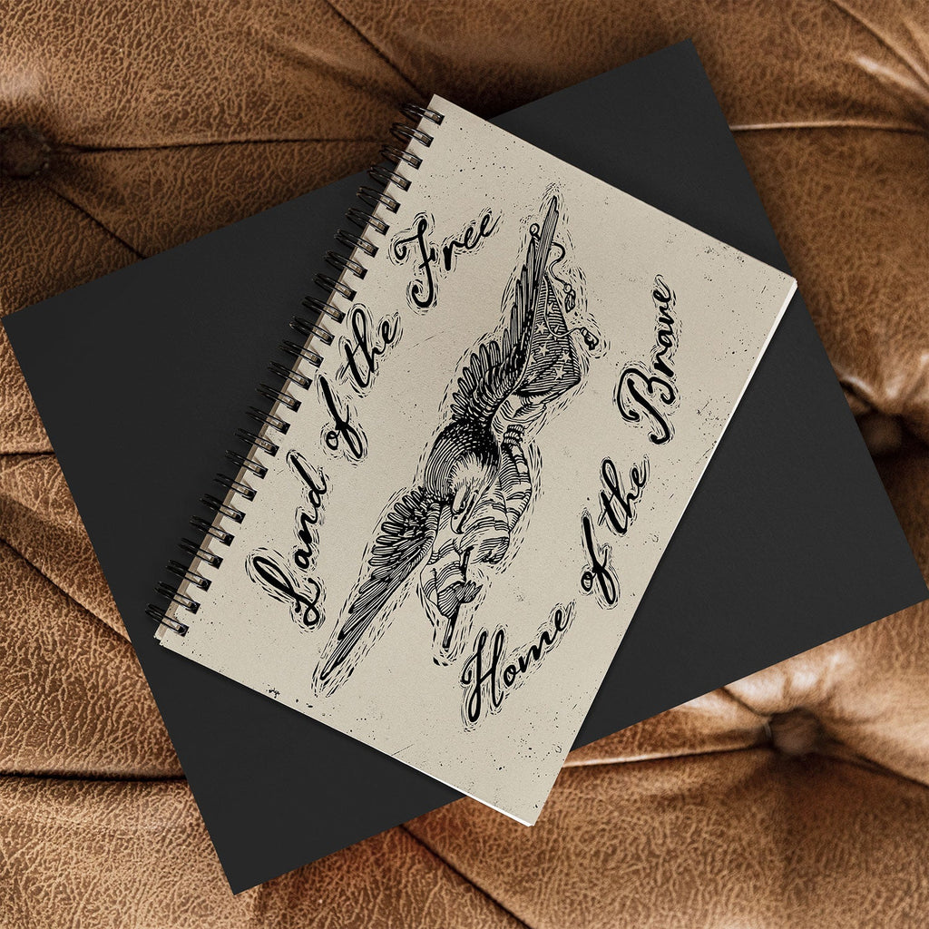 DENY Designs Land of the Free Eagle Spiral Notebook
