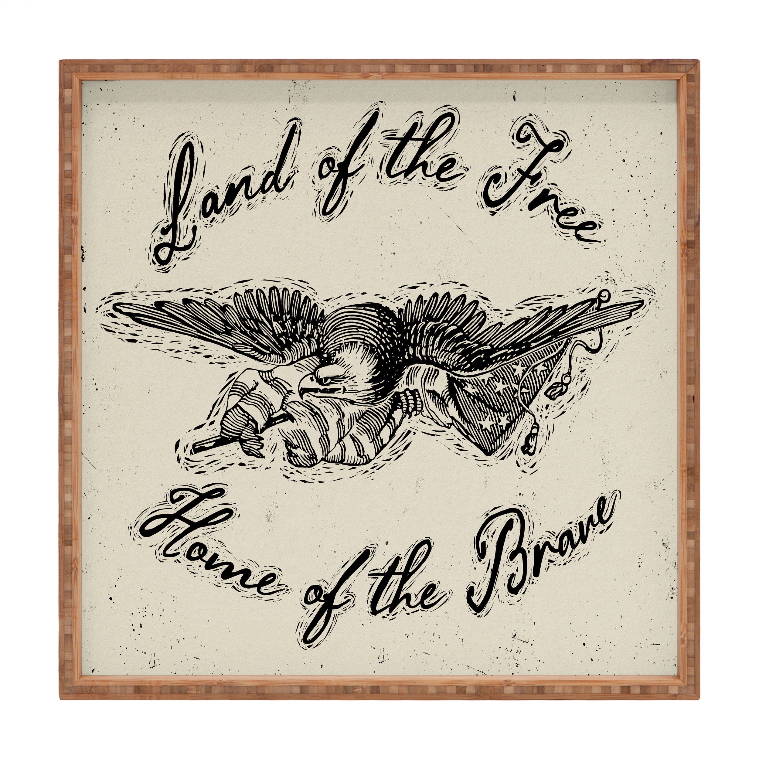 DENY Designs Land of the Free Eagle Square Tray