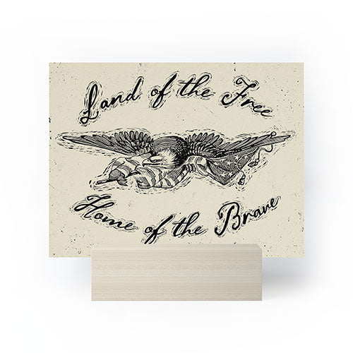 DENY Designs Land of the Free Eagle Mini Art Print