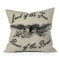 DENY Designs Land of the Free Eagle Outdoor Throw Pillow