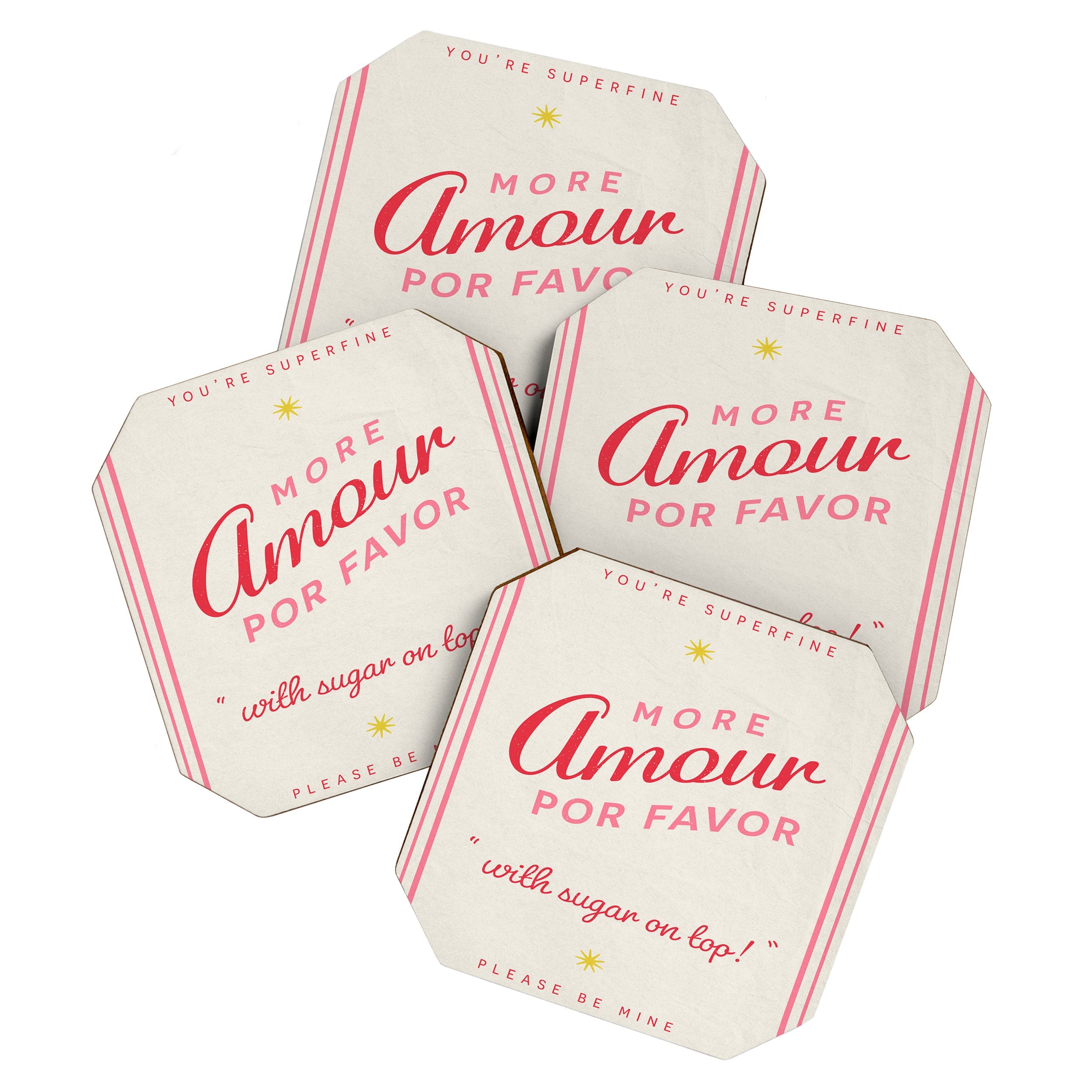 DENY Designs More Amour Coaster Set