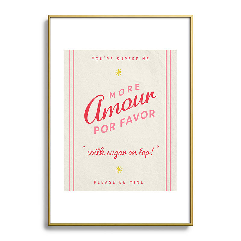 DENY Designs More Amour Metal Framed Art Print