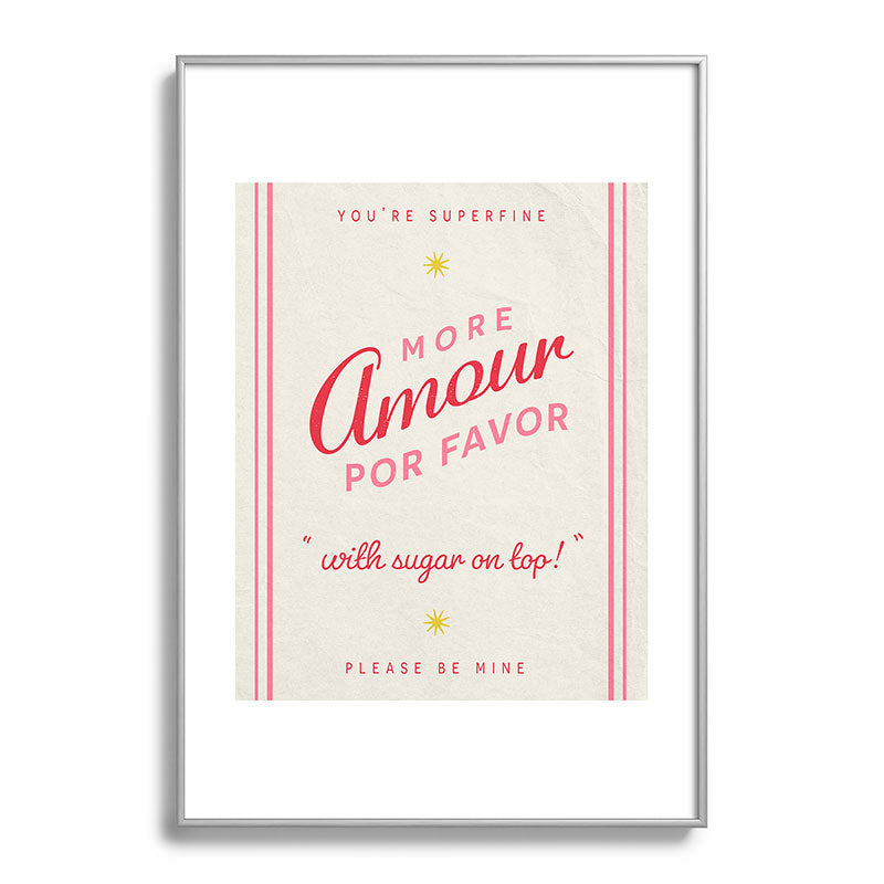 DENY Designs More Amour Metal Framed Art Print