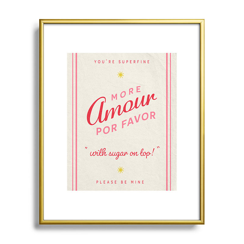DENY Designs More Amour Metal Framed Art Print