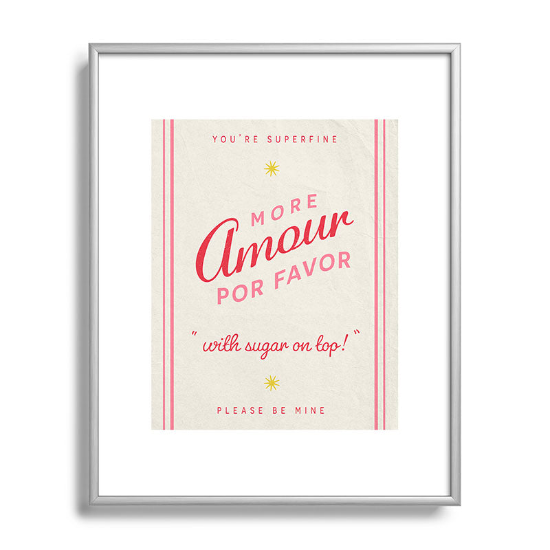 DENY Designs More Amour Metal Framed Art Print