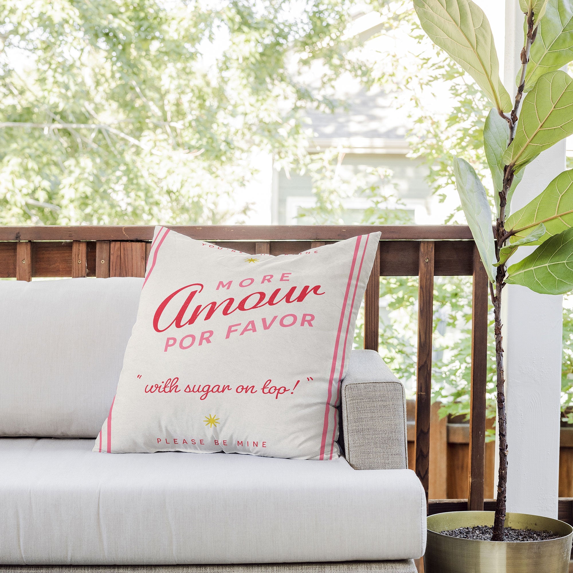 DENY Designs More Amour Outdoor Throw Pillow