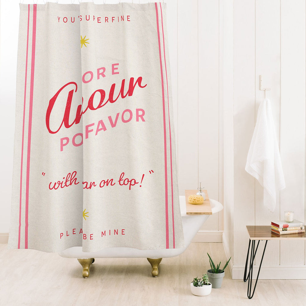 DENY Designs More Amour Shower Curtain