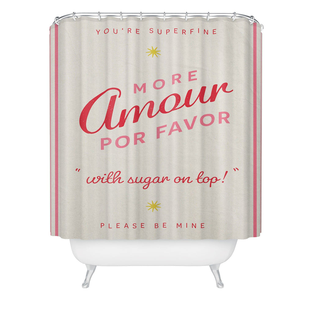 DENY Designs More Amour Shower Curtain