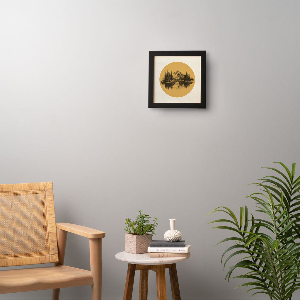 DENY Designs mountain vignette Framed Wall Art