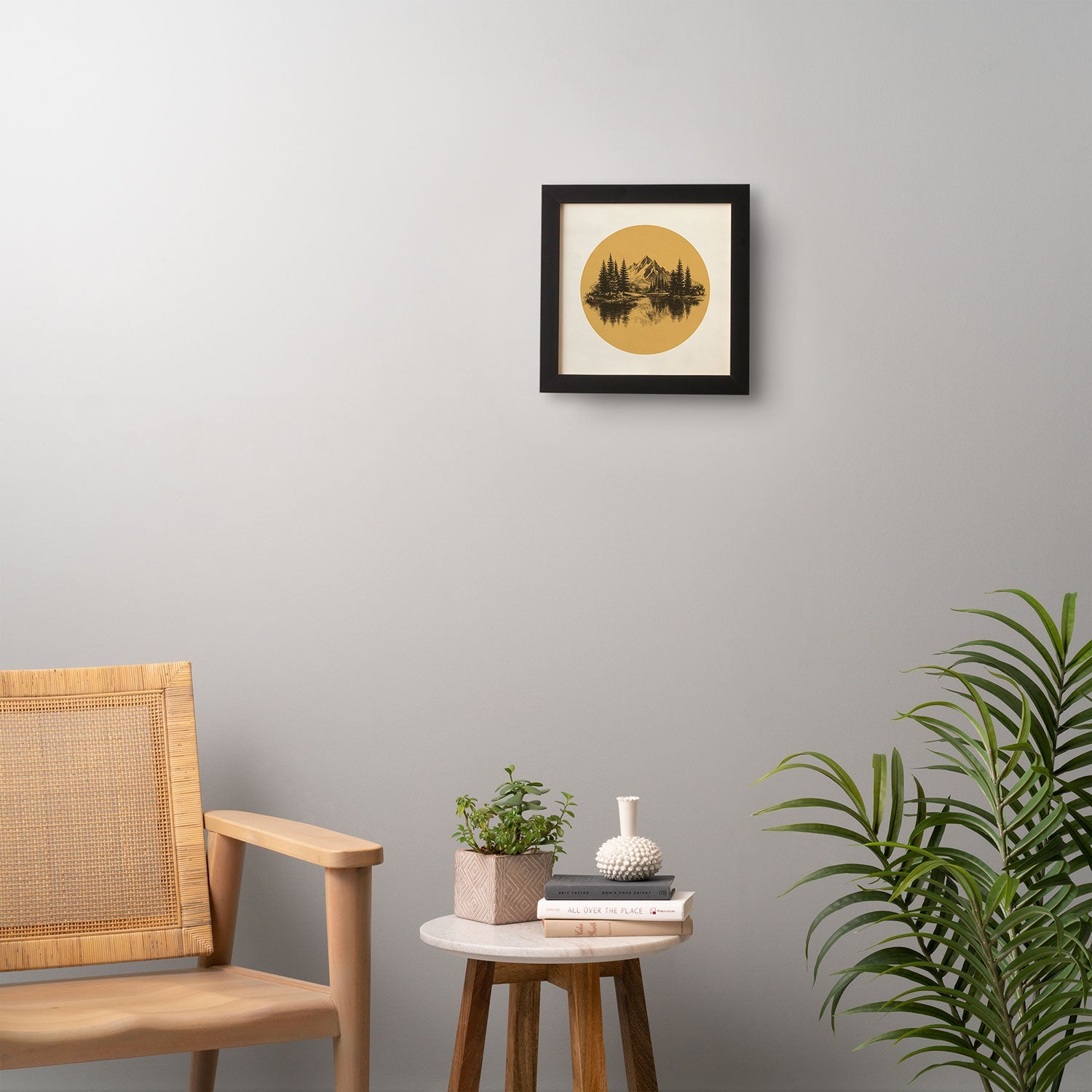 DENY Designs mountain vignette Framed Wall Art