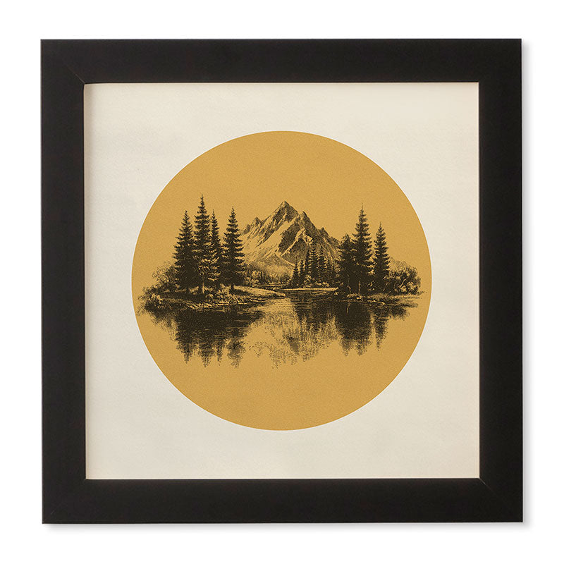 DENY Designs mountain vignette Framed Wall Art