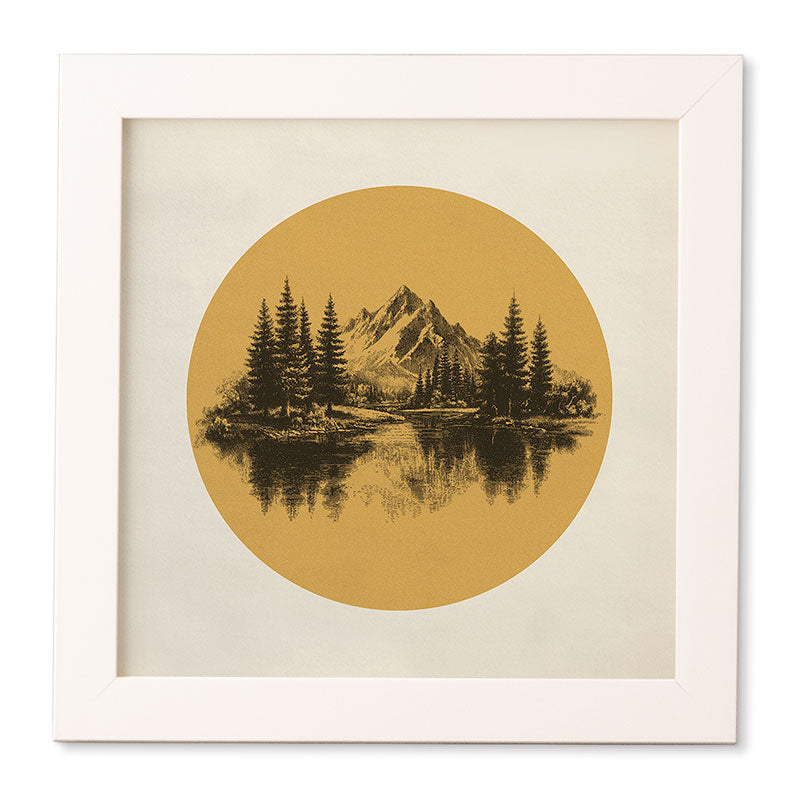 DENY Designs mountain vignette Framed Wall Art