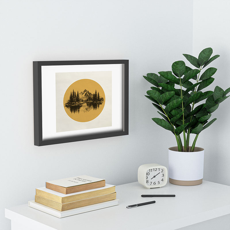 DENY Designs mountain vignette Recessed Framing Rectangle