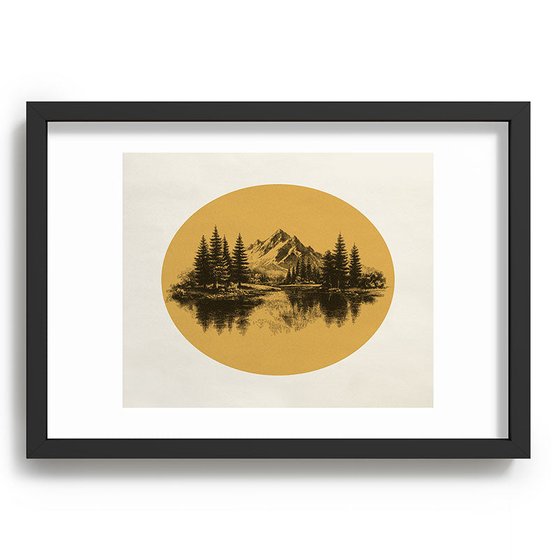 DENY Designs mountain vignette Recessed Framing Rectangle