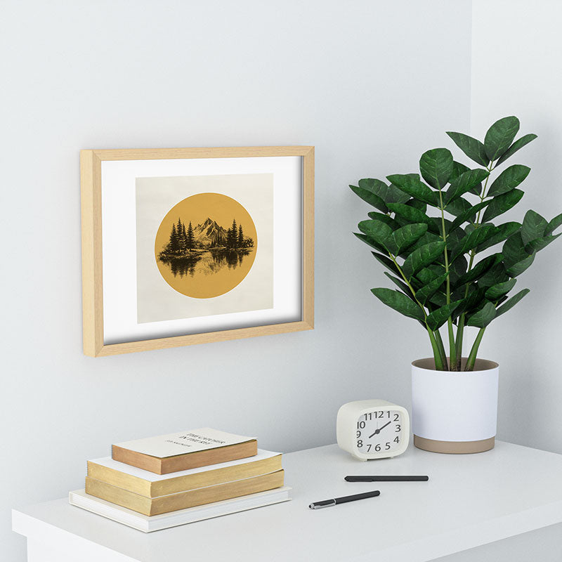 DENY Designs mountain vignette Recessed Framing Rectangle