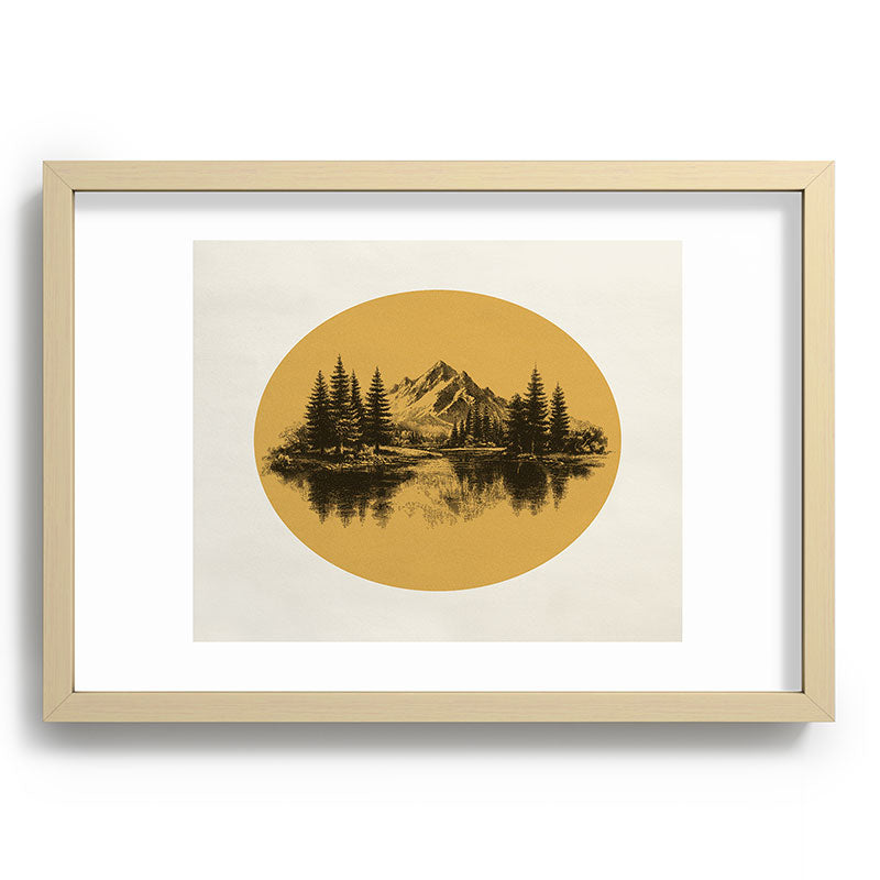 DENY Designs mountain vignette Recessed Framing Rectangle