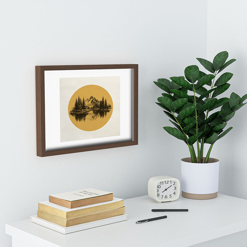 DENY Designs mountain vignette Recessed Framing Rectangle