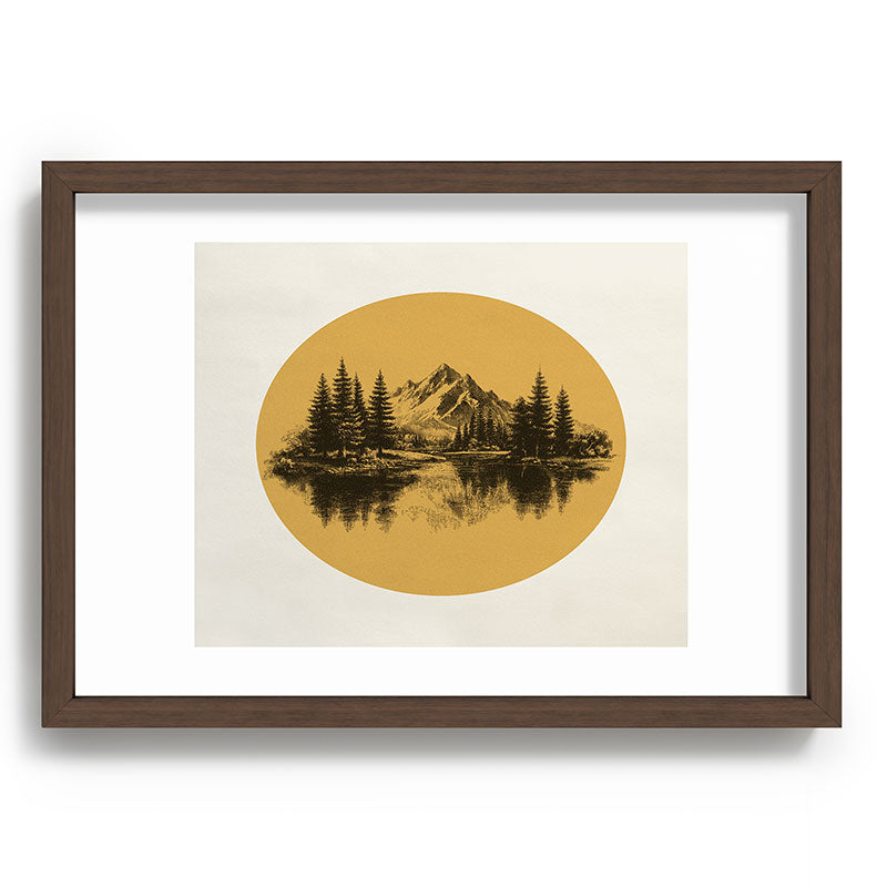 DENY Designs mountain vignette Recessed Framing Rectangle
