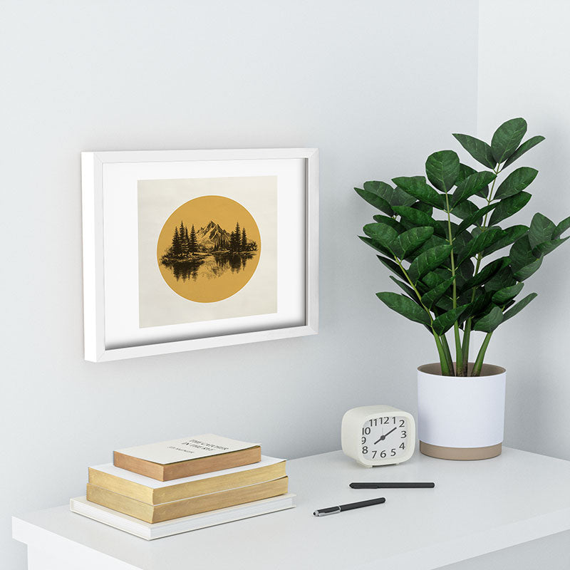 DENY Designs mountain vignette Recessed Framing Rectangle