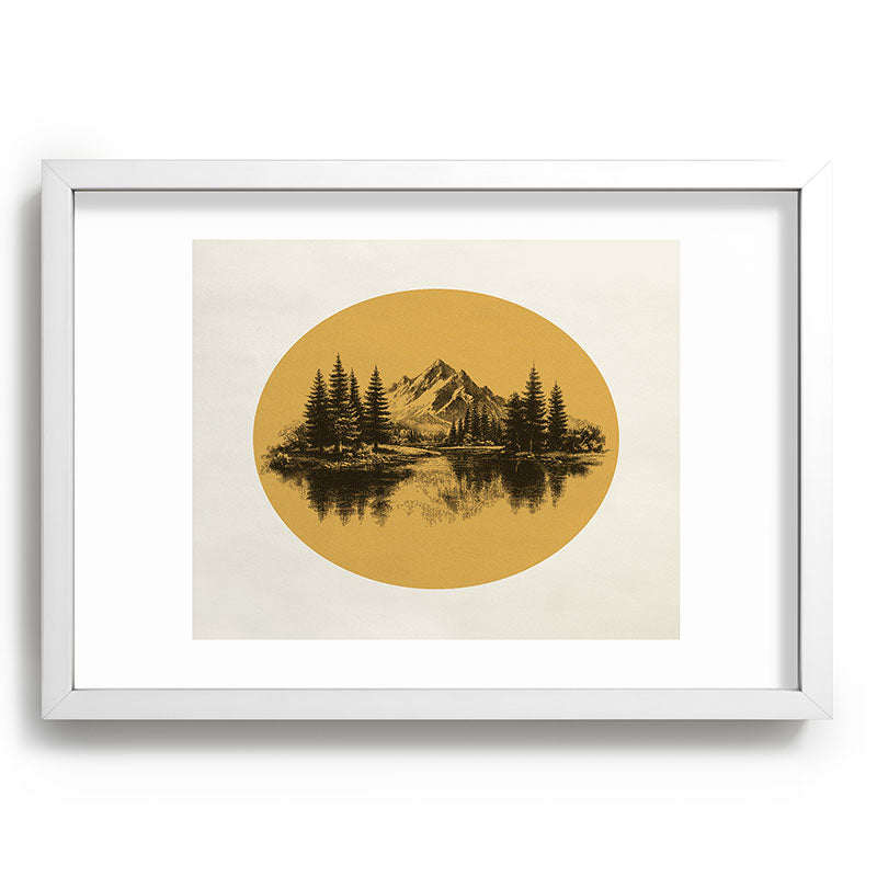 DENY Designs mountain vignette Recessed Framing Rectangle