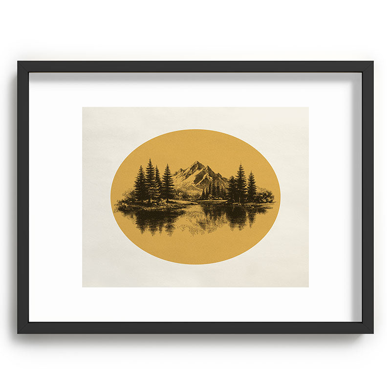 DENY Designs mountain vignette Recessed Framing Rectangle