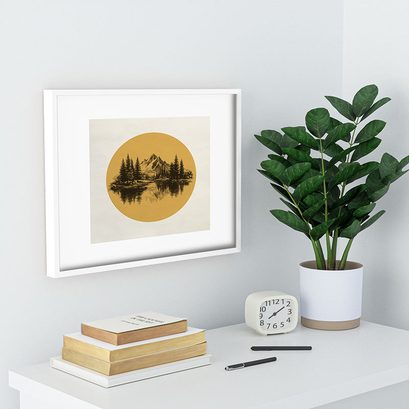 DENY Designs mountain vignette Recessed Framing Rectangle