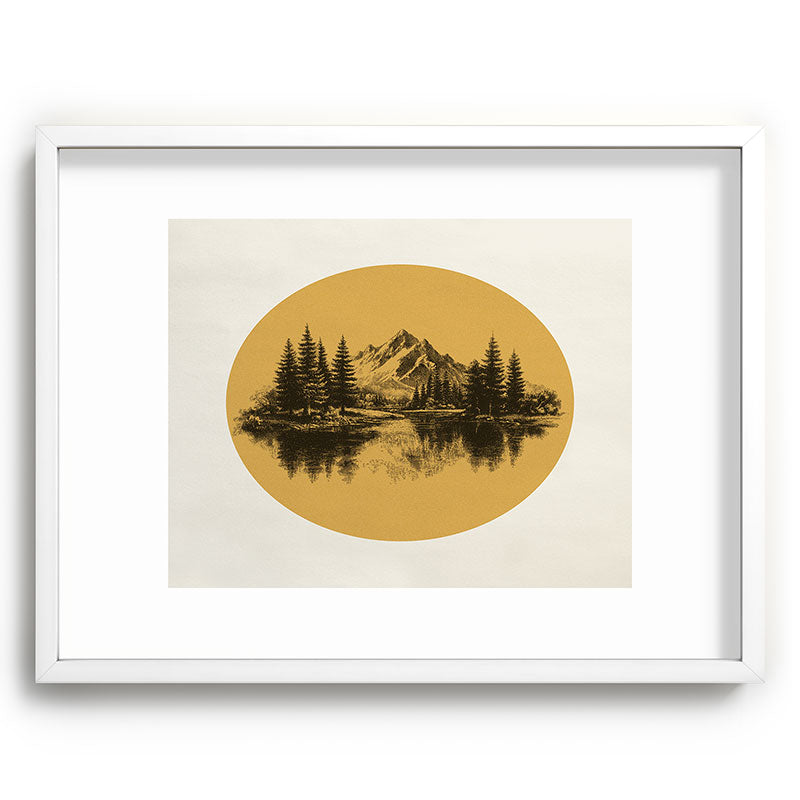 DENY Designs mountain vignette Recessed Framing Rectangle