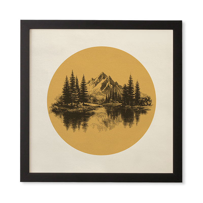 DENY Designs mountain vignette Framed Wall Art