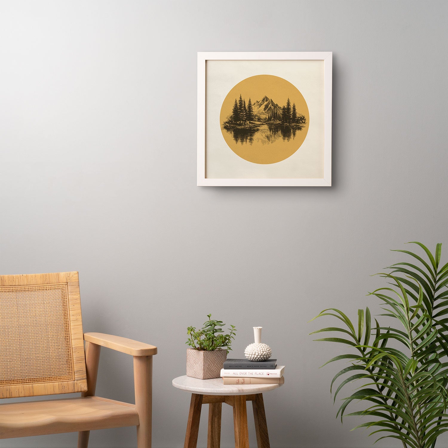 DENY Designs mountain vignette Framed Wall Art