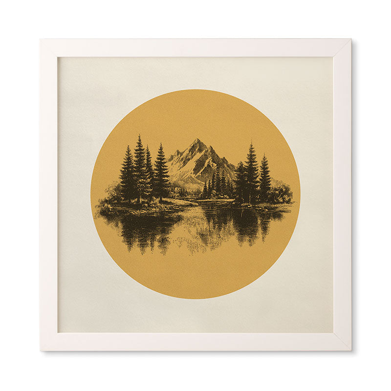 DENY Designs mountain vignette Framed Wall Art