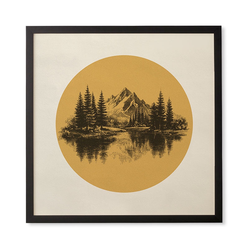 DENY Designs mountain vignette Framed Wall Art
