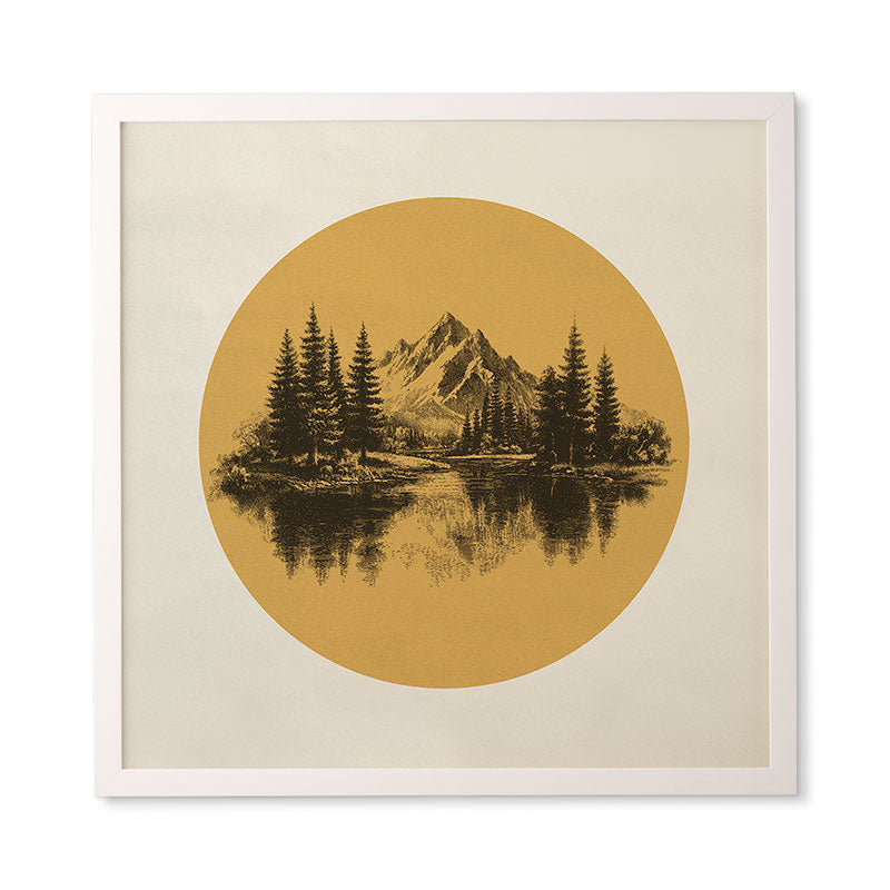 DENY Designs mountain vignette Framed Wall Art
