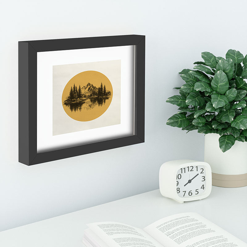 DENY Designs mountain vignette Recessed Framing Rectangle