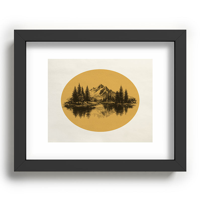 DENY Designs mountain vignette Recessed Framing Rectangle
