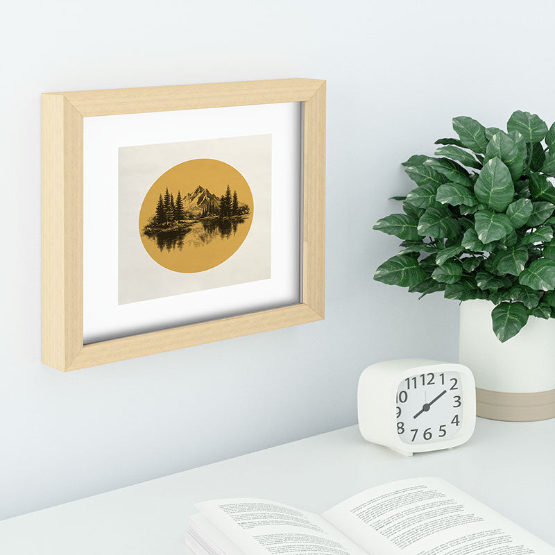 DENY Designs mountain vignette Recessed Framing Rectangle