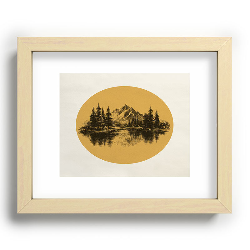 DENY Designs mountain vignette Recessed Framing Rectangle