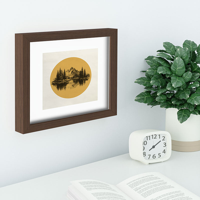 DENY Designs mountain vignette Recessed Framing Rectangle