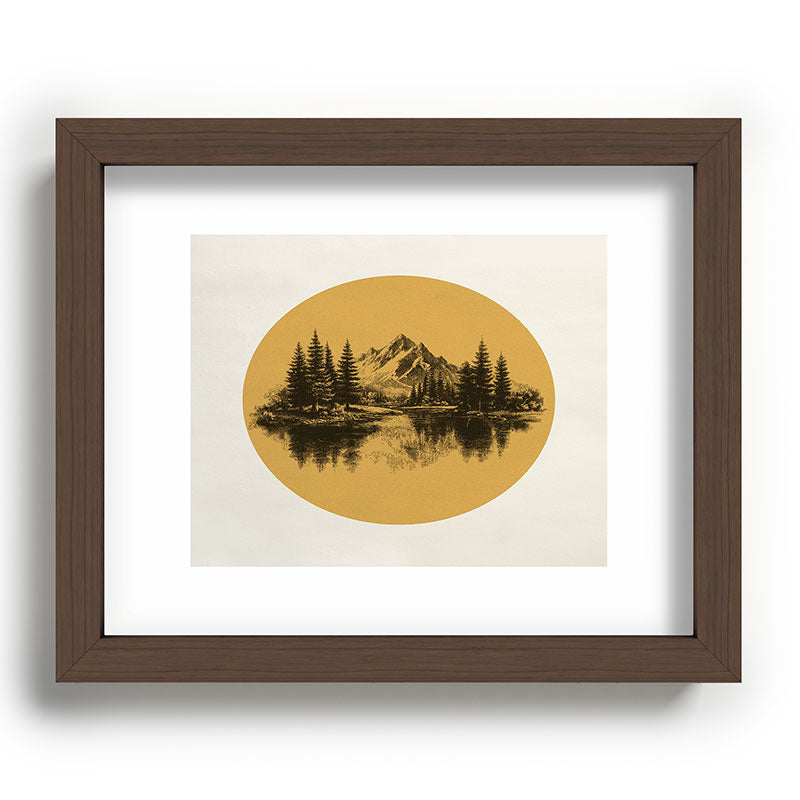 DENY Designs mountain vignette Recessed Framing Rectangle