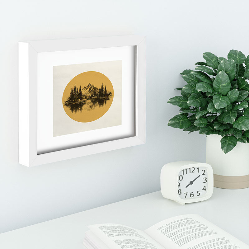 DENY Designs mountain vignette Recessed Framing Rectangle