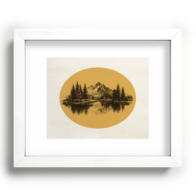 DENY Designs mountain vignette Recessed Framing Rectangle