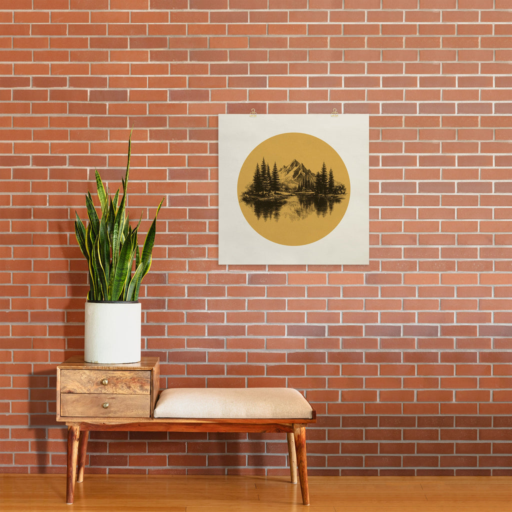 DENY Designs mountain vignette Art Print