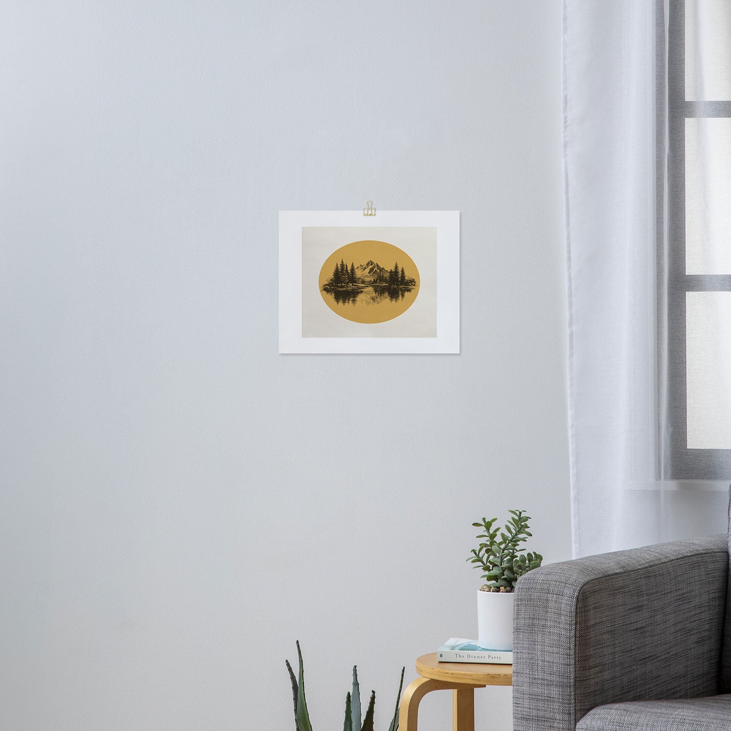 DENY Designs mountain vignette Art Print