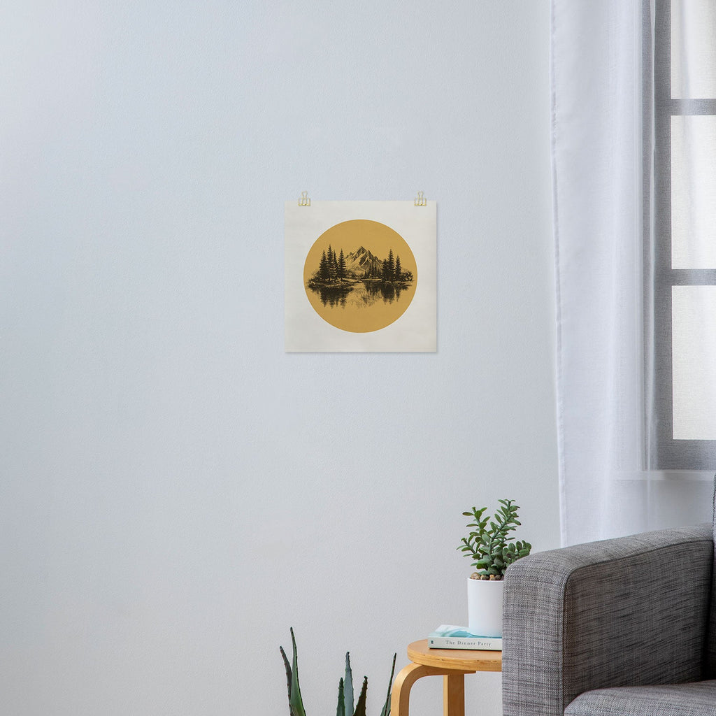 DENY Designs mountain vignette Art Print