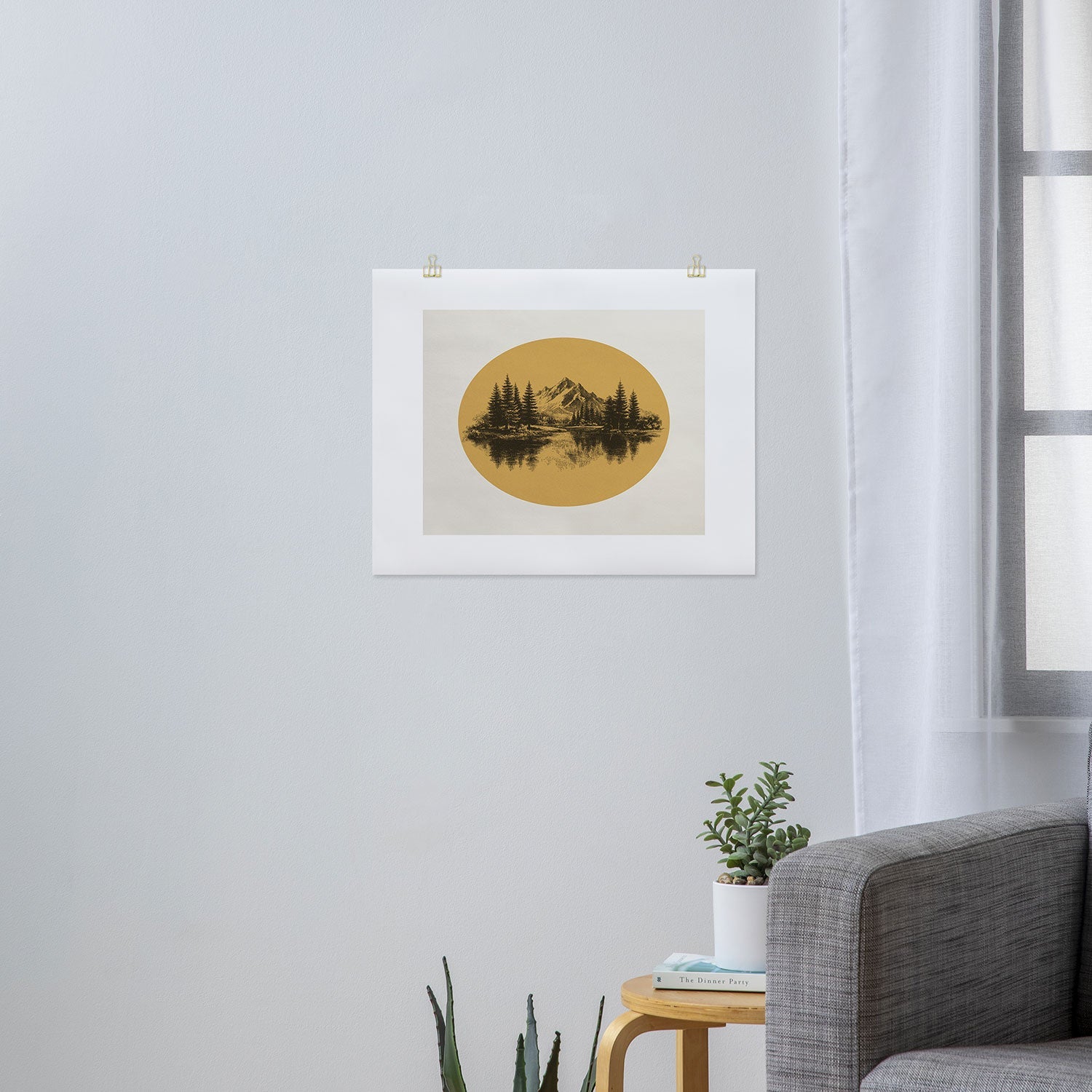 DENY Designs mountain vignette Art Print