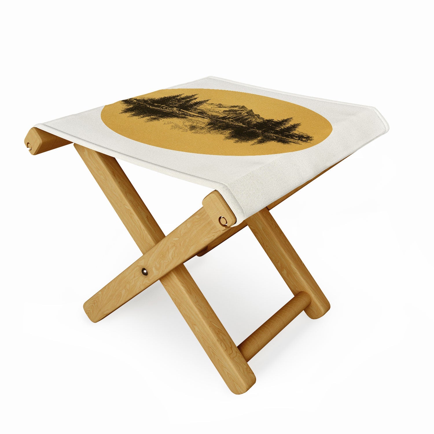 DENY Designs mountain vignette Folding Stool